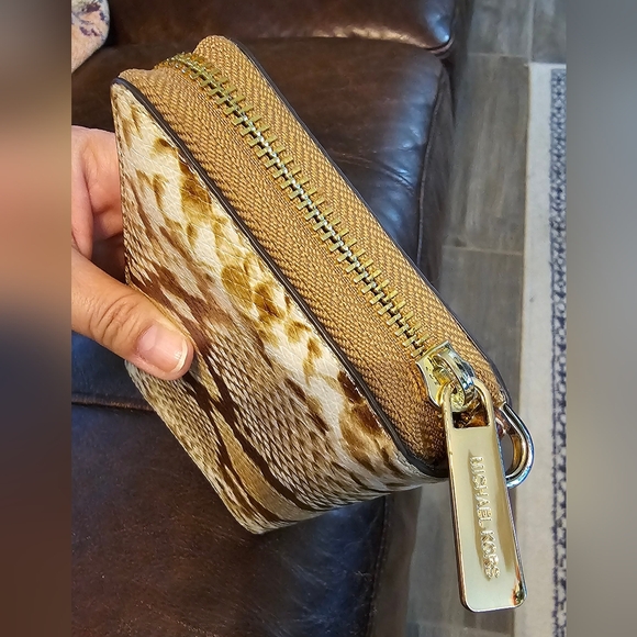 Michael Kors Jet Set Long Python Croc Embossed Leather Zip Around Wallet NWOT - Picture 4 of 13